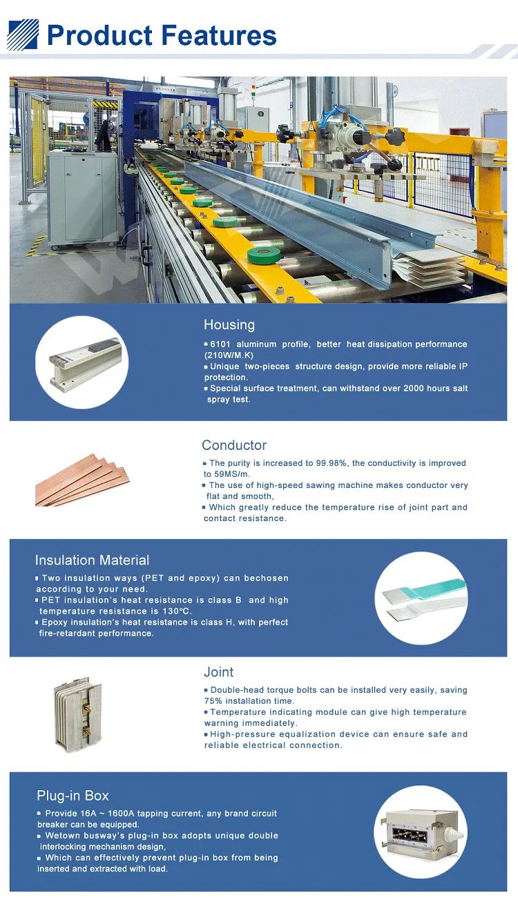 Bus Duct 50Hz/60Hz IEC61439 IP54/IP65/IP66 Al & Cu